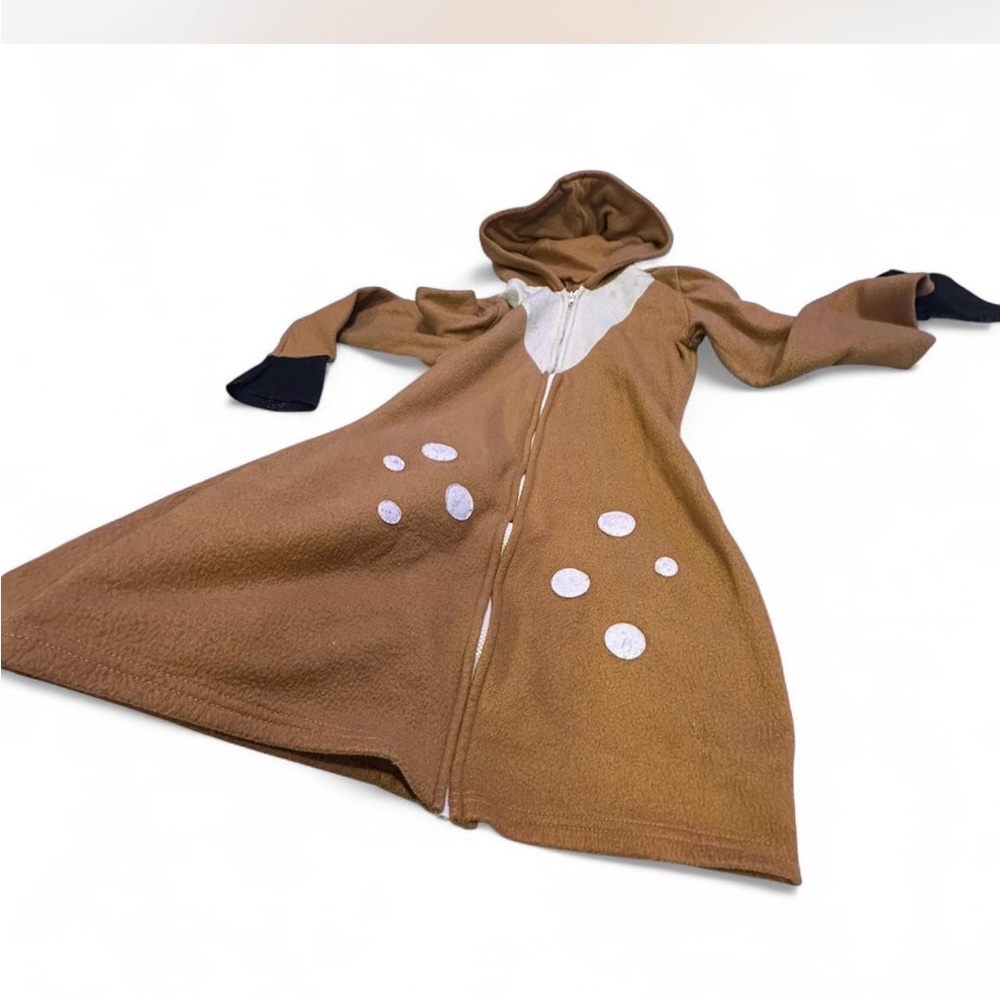 Spirit Brown Hooded Pajama with White Accents